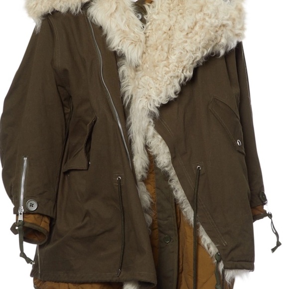 Balenciaga Mongolian trimmed cargo coat - Picture 11 of 13